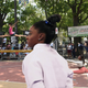 Image for article titled Simone Biles Drops In On Pickup Gymnastics Meet In Rucker Park